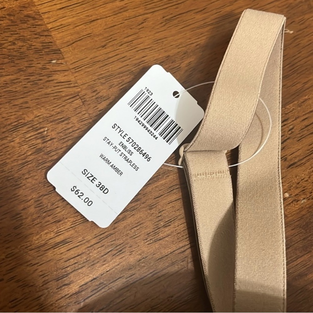 NWT Soma Intimites Enbliss Stay-Put Strapless Bra 38D - Picture 3 of 5